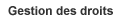 Gestion des droits