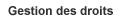 Gestion des droits